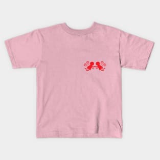 Red Angel Twins Holding Hands Kids T-Shirt